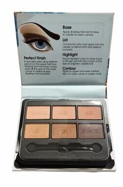 Giordano Colors Illuminated Eyeshadow Palette 6 Neutral Shimmer Matte Shades